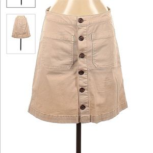 Kenzie Mini Skirt Button Down Women’s Size 8 Tan Khaki School Girl Coquette Fall